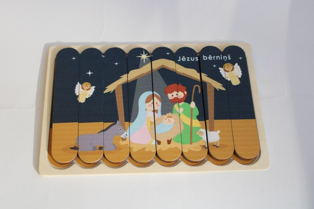 Jēzus bērniņš – divpusēja koka puzle (8 gab.)